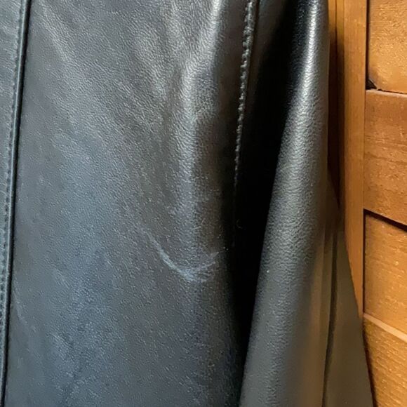 Worthington Black Lambskin Leather Jacket Women’s Large Polyester Lining - Picture 5 of 10